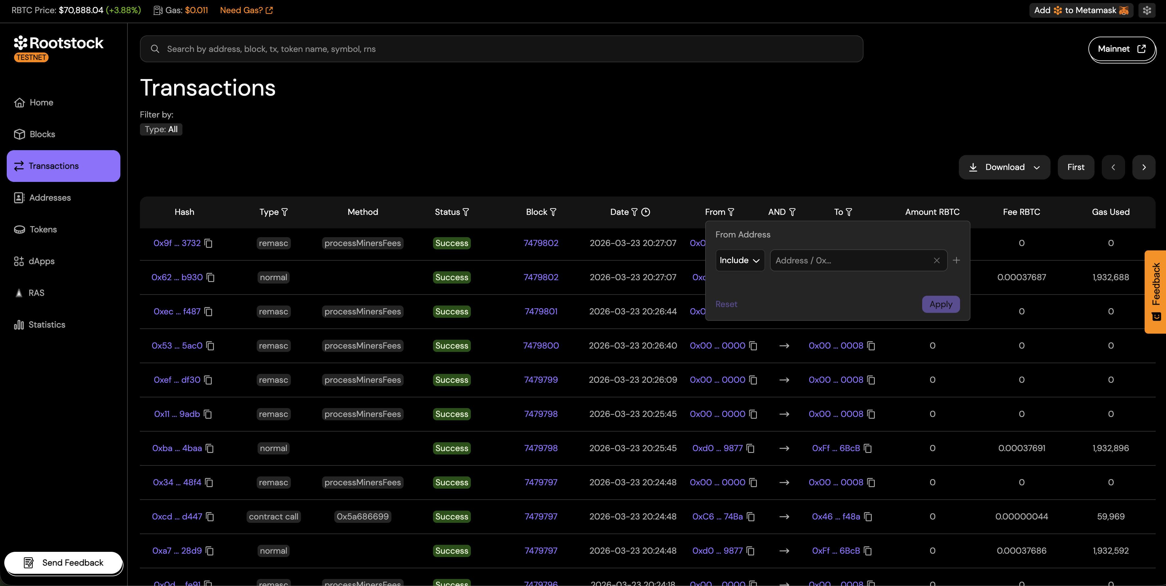 Advanced Transactions Filter: From